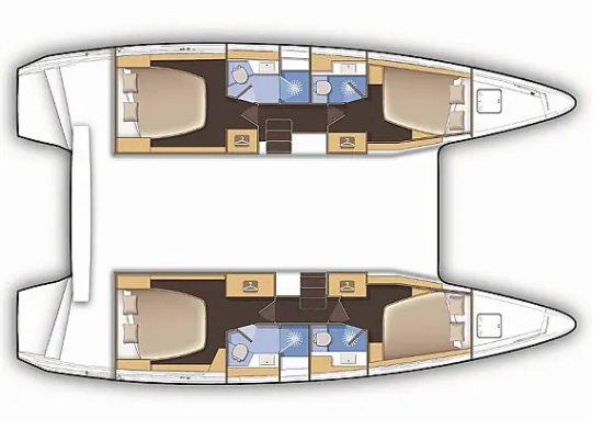 Схема катамарана Lagoon 42